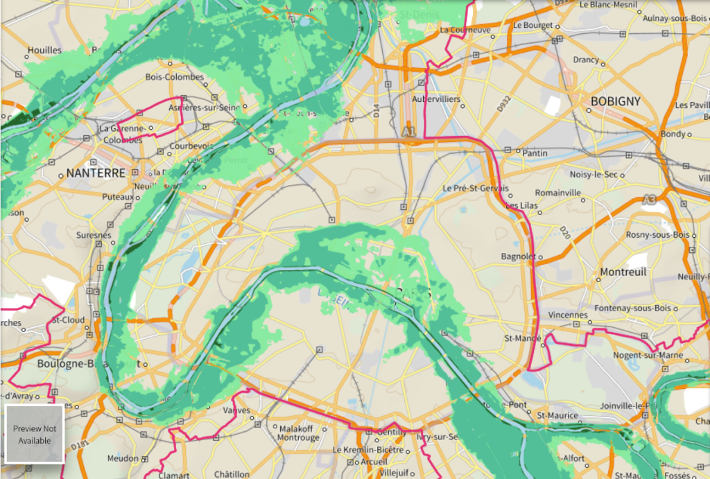 Zones inondables Paris